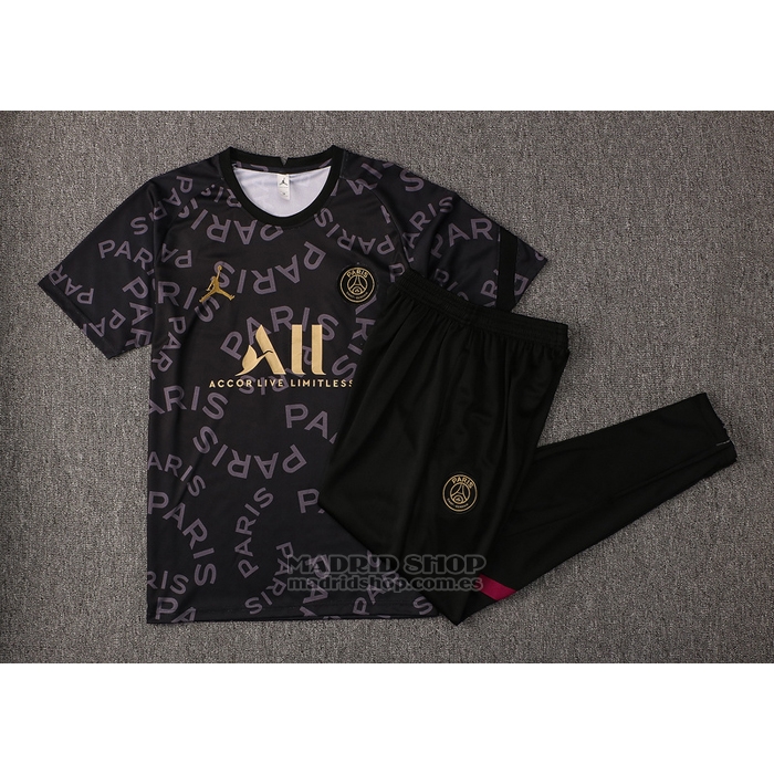 Chandal del Paris Saint-Germain Jordan Manga Corta 2021-2022 Negro